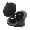 Black Fuel Tank Cap Cover Auto Car Aluminum Alloy ABS Fuel Door Gas Lid Tank Cap Cover Black for Jeep Wrangler JK JKU 2007-2018
