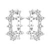 Vintage Floral Vine Hoop Earrings Trendy Botanical Plant Design Fashion Jewelry For Women