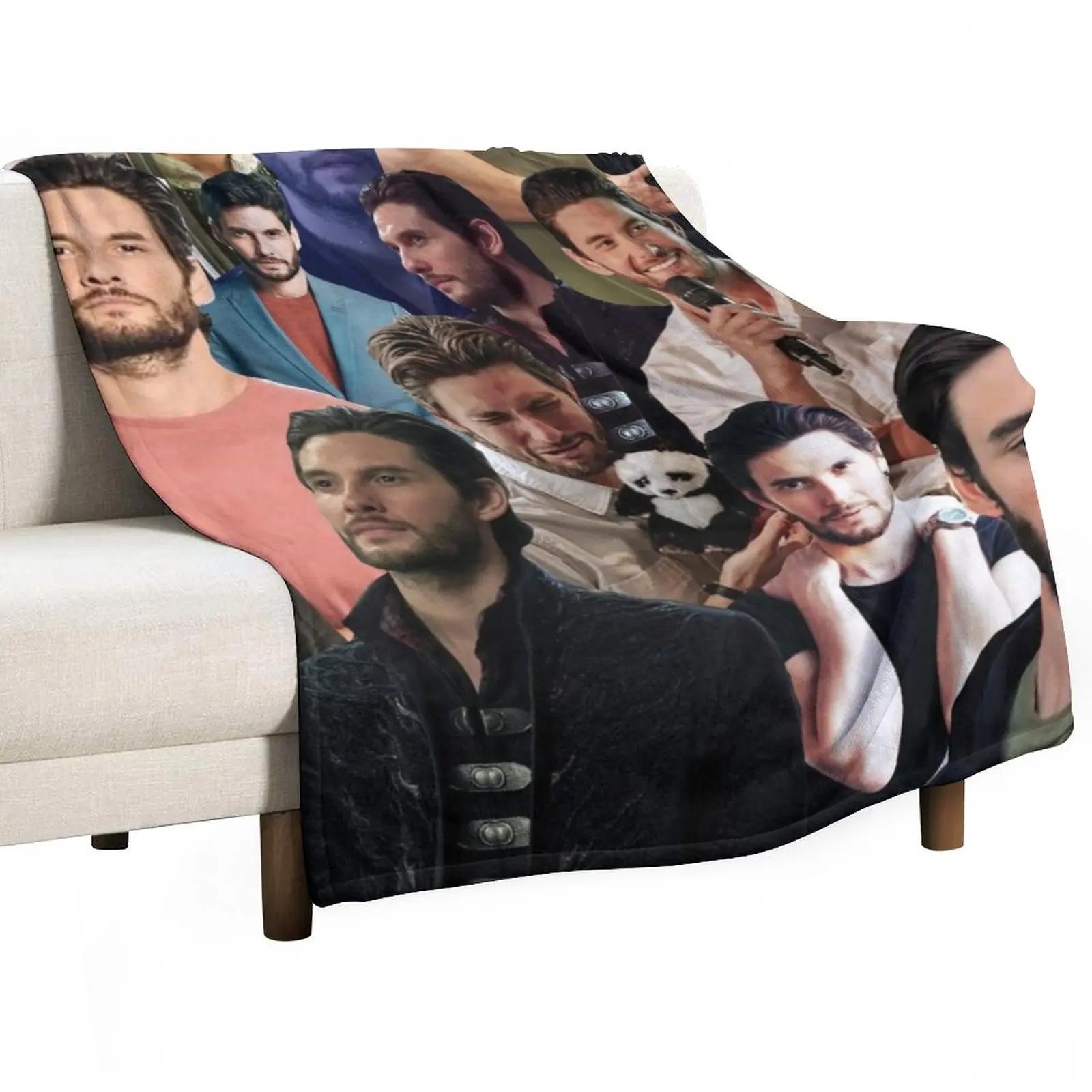 Плед-коллаж с Беном Барнсом Плед для сна Плед для дивана Клетчатый плед для дивана Теплый плед 30x40in