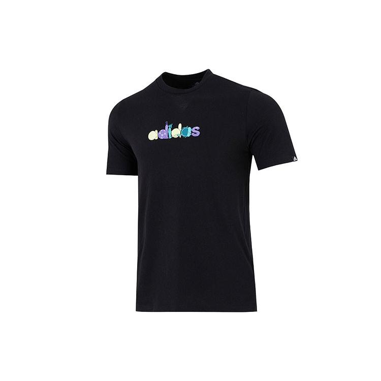 adidas Remoji T Shirts Men's Black Crew Neck Moderate Straight Fit HE4833