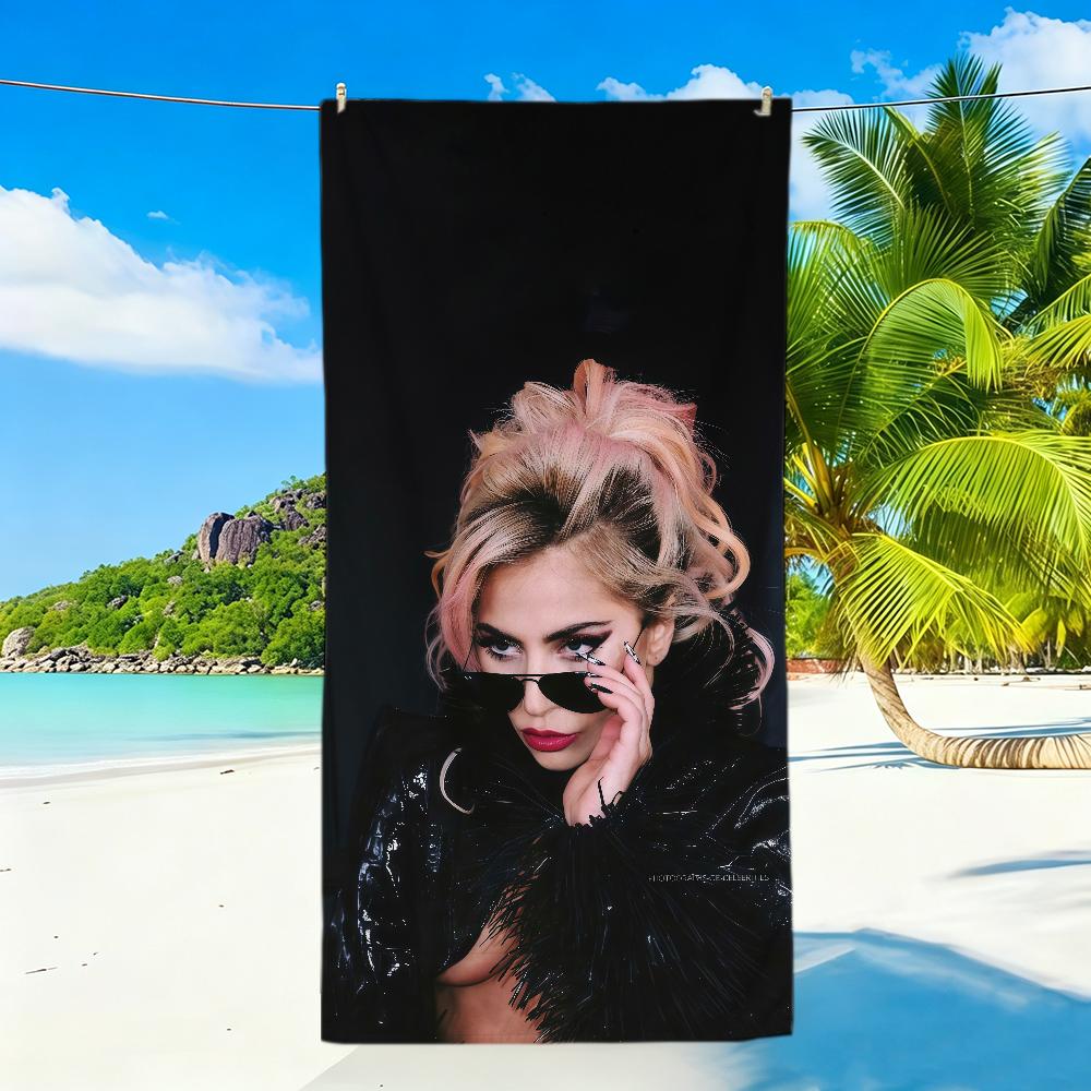 Singer Lady G-Gagas Towel Sports Quick Dry Travel Camping Sandproof Soft Light Large Beach Towel