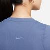 Nike ZenB Solid Color Round Neck Short Sleeve T-Shirt Women Tops Diffused-Blue FN7468-491