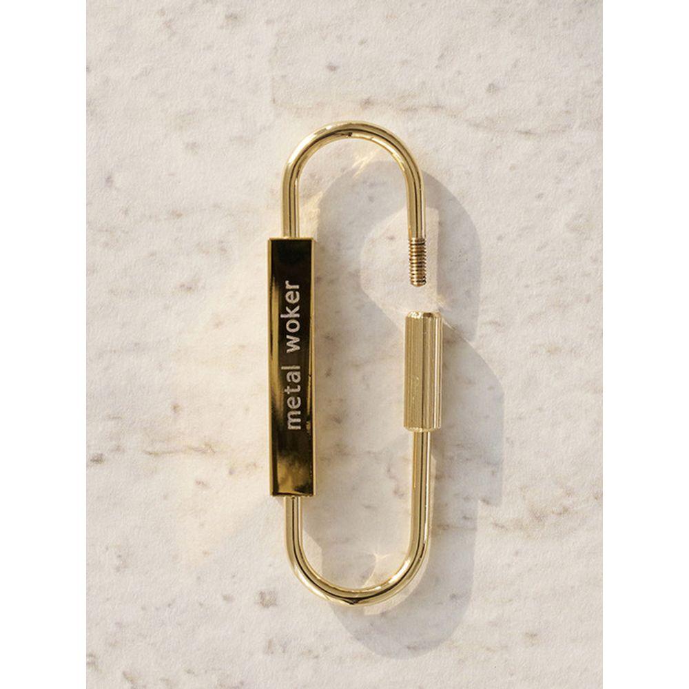 Einfacher Schlüsselanhänger aus Messing von Metalworker (Inklusive Gravur)