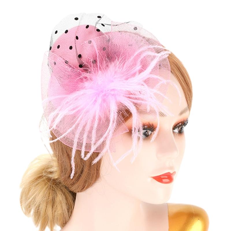 Feather Top Hat Shape Hair Clip Girls Halloween Hair Hairpins Lovely Hair Clip