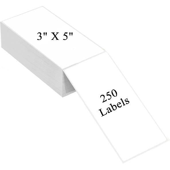 4" x 6" Thermal Labels, Fanfold Shipping Labels with Permanent Adhesive, White Printable Label Stickers for Barcodes, Addresses, Compatible with