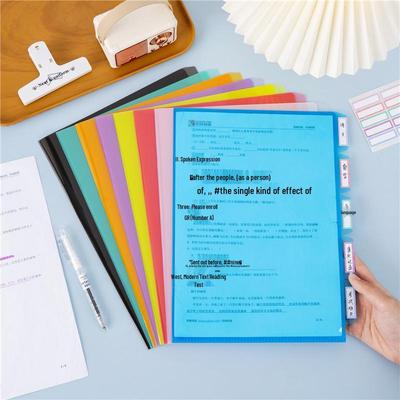 A4 Transparent Multi-Layer Document Folders, 5-Grid, 10-Pack