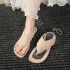 Women's Sandals Flats Clip Toe Designer Shoes Dress Fashion Woman Slippers Summer 2025 Casual Flip Flops Cozy Sandalias De Mujer