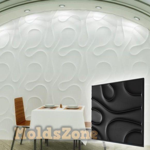 3D Wall Panel Mold for Gypsum, Plaster or Concrete Tile for Decorative Wall Panels 'Shaula'