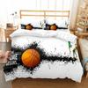 Fantastic Basketball Duvet Cover Set Uk Single Double King US Twin Full Queen King Bed Linen Set Basketball Cartoon Bedding Set