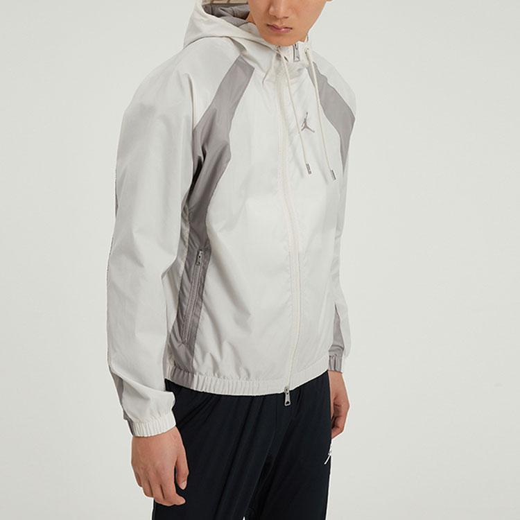Jordan SS22 Woven Sport Hoodie Jacket Men Outerwear Grey White DJ9829-104