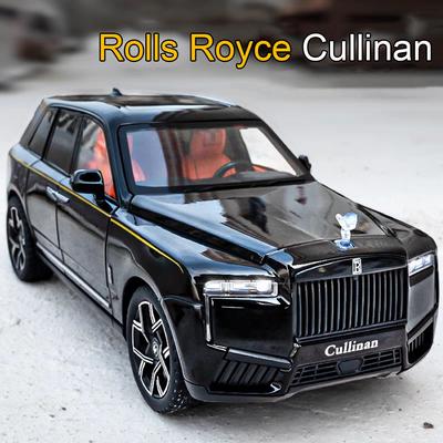 1:24 Alloy Rolls Royce Cullinan Model Diecast Toy Cars 6 Doors Opened Vehicle with Pull Back Light Music Miniature Car Kids Gift