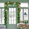 2.1M Artificial Hanging Plant Fake Vine Ivy Leaf Greenery Garland Garden Fence Exterior Decor Wall Wedding Home Party Decor