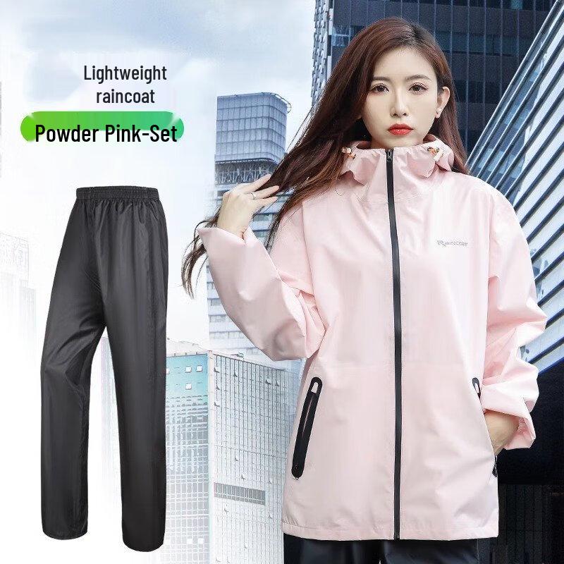 OEING Lightweight Pink Rain Suit
