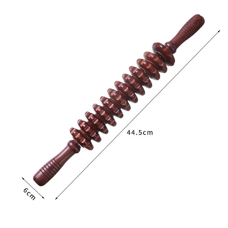 Wooden Full-Body Meridian Massage Roller for Yoga and Fitness