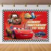 Disney Pixar Cars Lightning Mcqueen photo background for birthday party, studio photo background for kids, babies and baby welcome parties, AS41