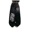 Pantalones Vaqueros Góticos Y2K para Hombre Corte Recto Holgado Estilo High Street Vaqueros de Algodón Juventud