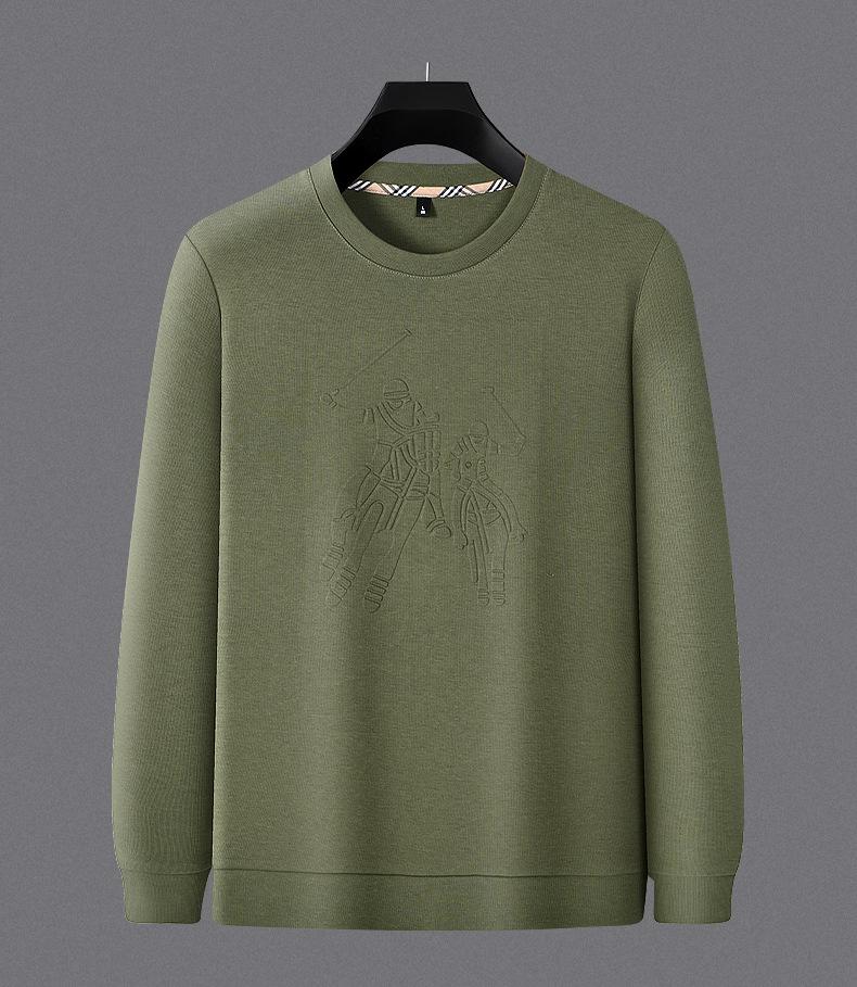 Sweatshirt épais à col rond pour homme Paisenlong 2025: Tendance Européenne & Américaine Automne/Hiver pour l'Âge Moyen à Avancé