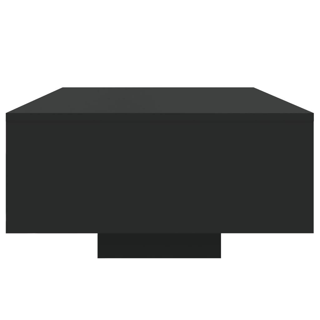 vidaXL Coffee Table with LED Lights Black 85x55x31 Cm