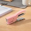 Manual Stapler for Students Mini Handheld Stapler with Ergonomic Curved Design Macaron Receipt Storage Colored Compact Metal Daily Document