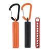 Black-Orange Ten-Hole Screwdriver & Drill Bit Rack with Carabiner