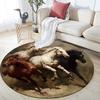 Majestic Elephant Pattern Round rug,Carpet Rug for Living Room Bedroom Playroom ,Non-slip Floor Mat,Holiday Gifts and Birthday Gifts.