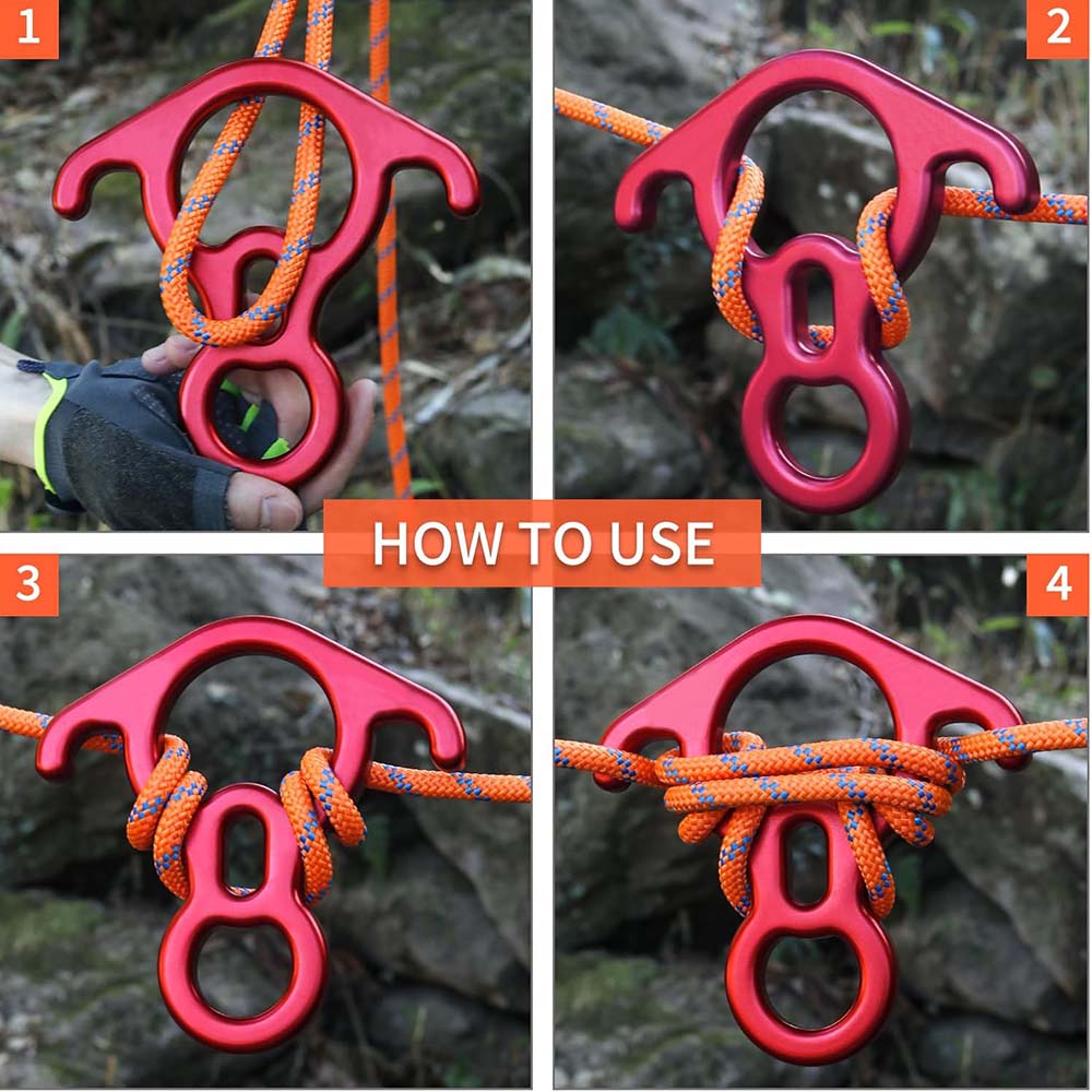 50KN Rescue Figure 8 Descender fit for Rock Climbing, Aerial Dance
