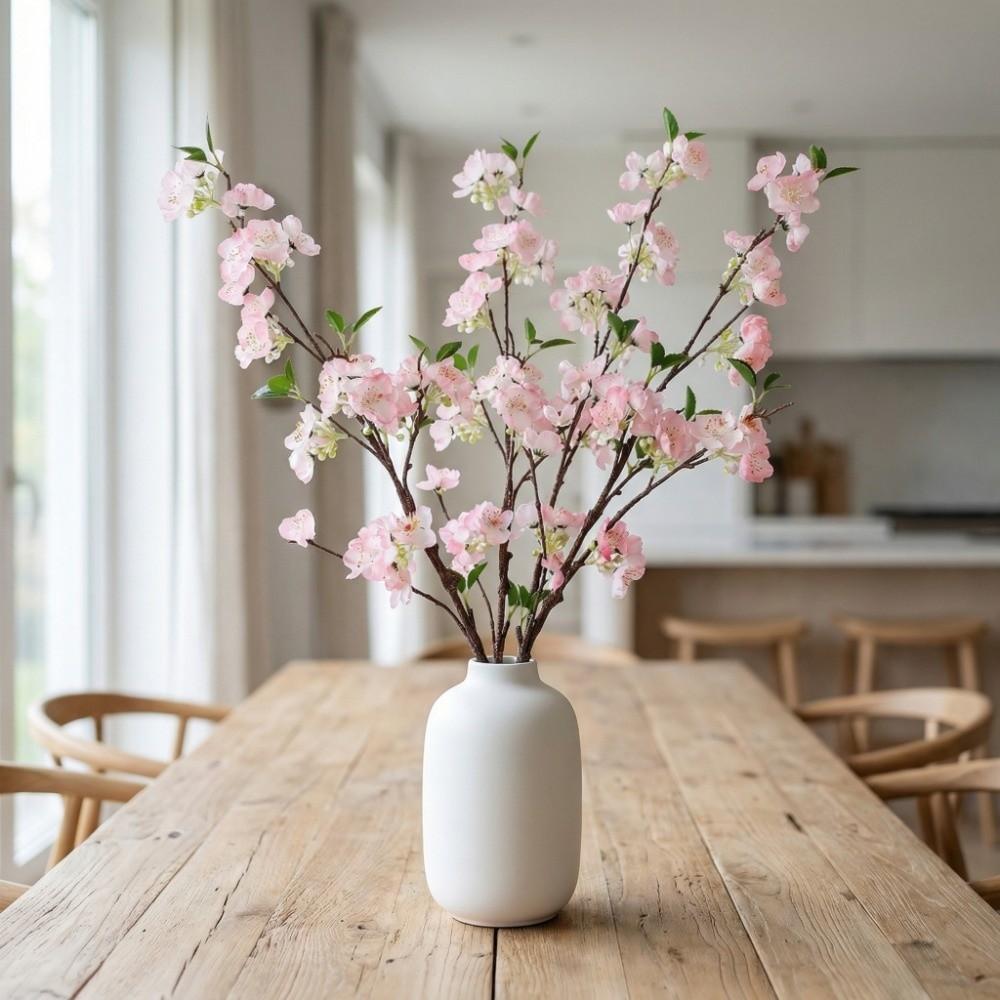 Real Touch Artificial Pear Blossom Flowers Plum Blossom Handmade Faux Flower Branch Artificial 91cm Fake Flower