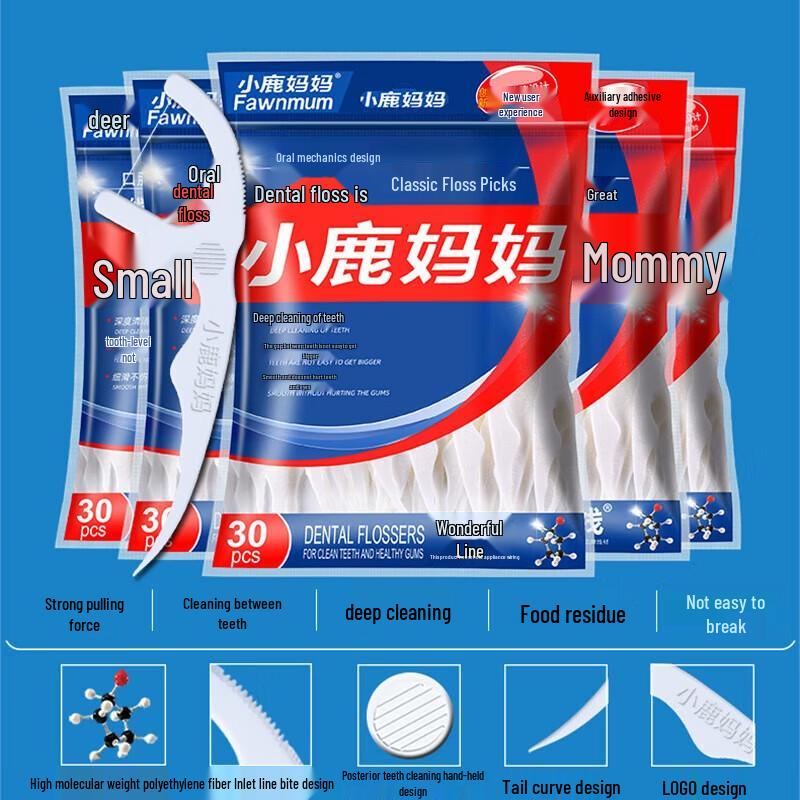 

FAWNMUM High-Thin Plastic Dental Floss Picks