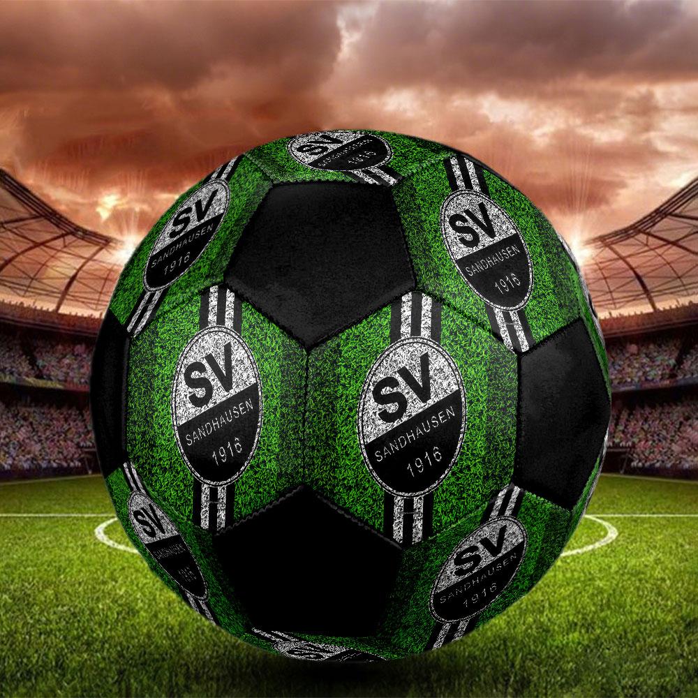 1PC SV Sandhausen logo size 5 soccer ball PrahaIndoor Soccer Ball Colorful All Ages Machine Stitched PVC Competition Ready Durable High-Bounce