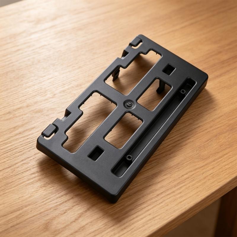 KB3Z17A385A Front License Plate Bracket, Black Plastic Plate Mount for Direct Replacement Service and Vehicle Front Plate Installation