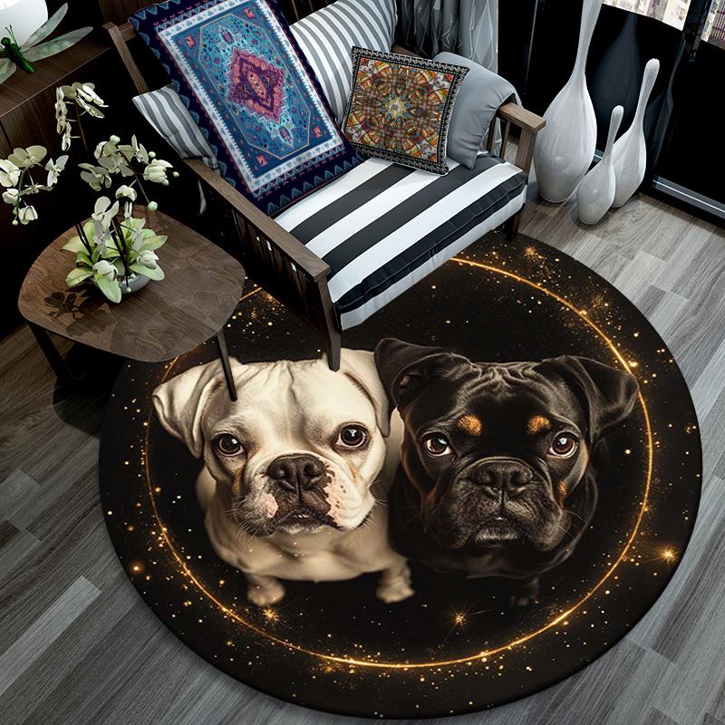 Cartoon Print Round Area Rug,Carpet Rug for Living Room Bedroom Sofa Playroom Decor,Non-slip Floor Mat