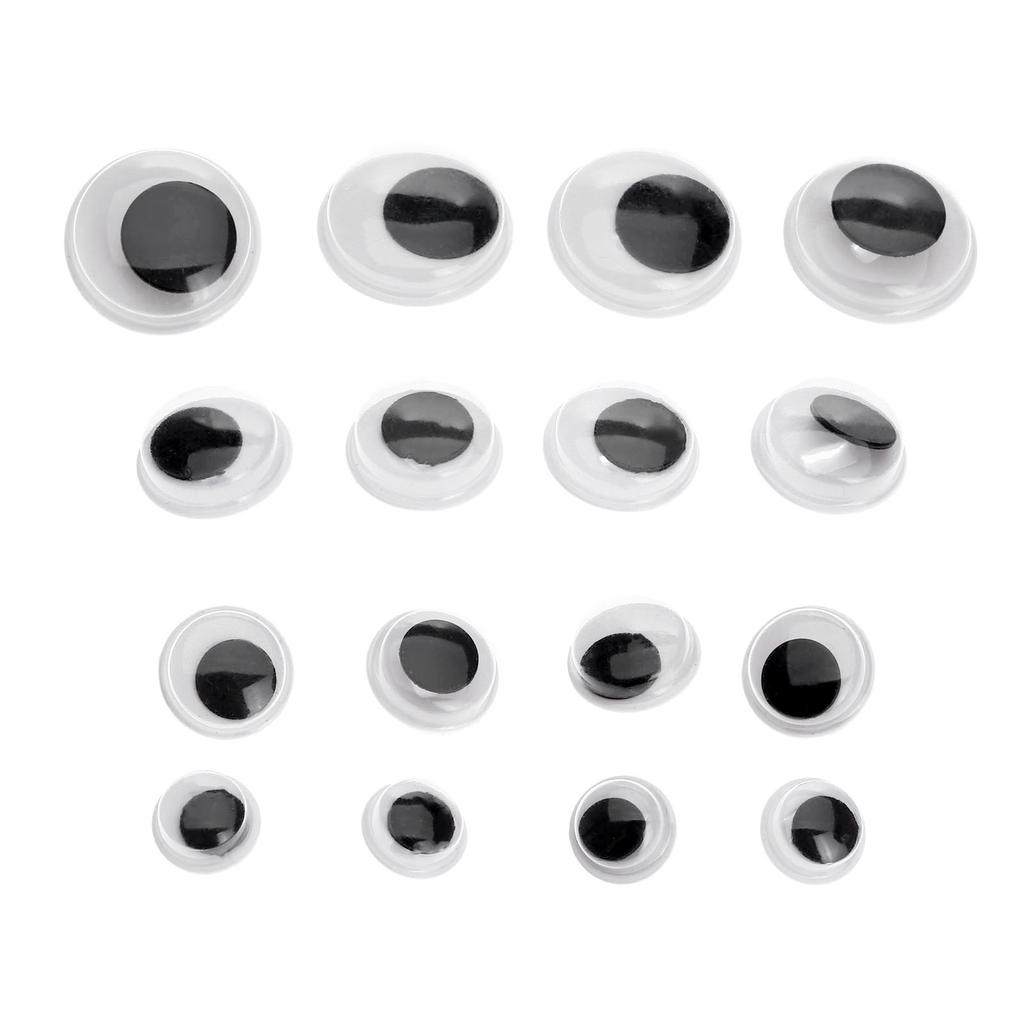 100pcs/lot Animal Eyes 8/10/12/15mm Sew-on Googly Eye Active Moving Safety Eye with Hole Doll Toy Bear Puppet Craft DIY Gift