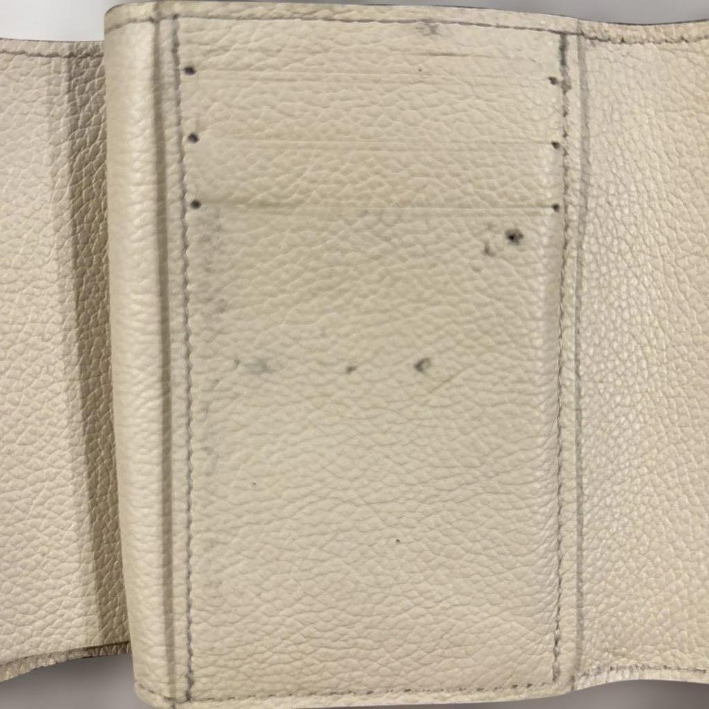 Used Louis Vuitton Monogram Empreinte Metis Compact Wallet White