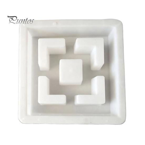 Decorative Garden Flagstone Maker Plastic Stepping Stones Mold, Reusable Concrete Mold for Walkway Path Maker, Durable DIY Casting Outdoor Cement