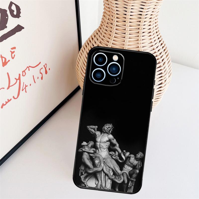 Greek Aesthetics Plaster statue Phone Case For iPhone 17 Pro Max 14 13 12 11 15 16 Pro Max mini 15 16 Plus 16e Back Cover