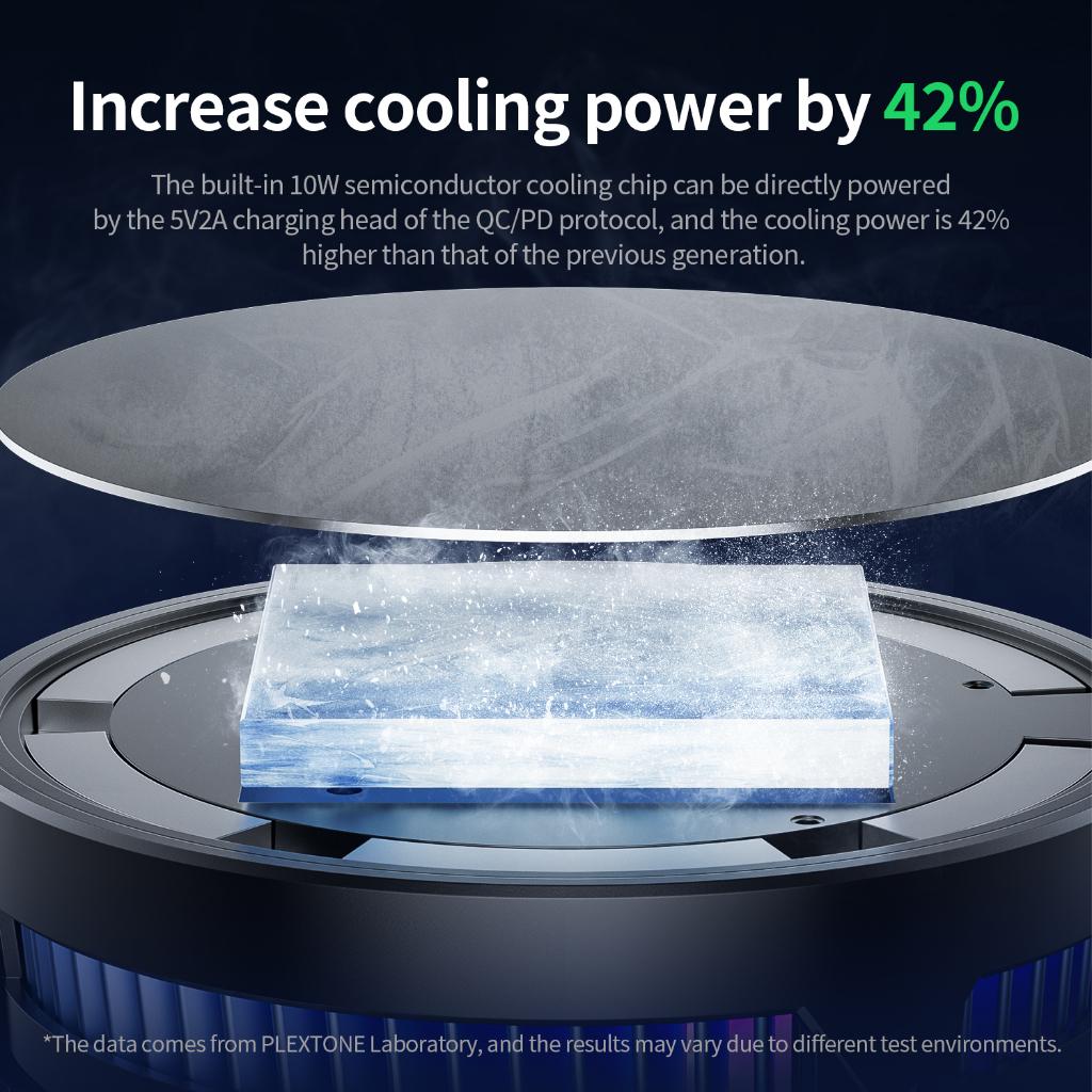 Plextone EX2 Pro Heat Sink Mobile Phone Gaming Radiator Magnetic Turbofan Portable Cooling Fan