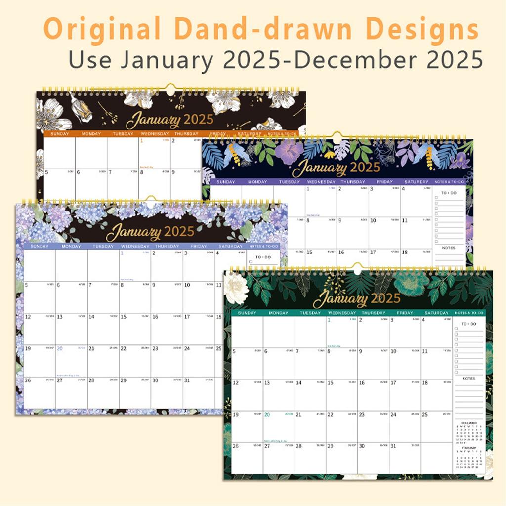 2025 New Calendar, Creative Calendar,  Wall Calendar Pp Coil Panel Calendar