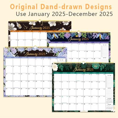 2025 New Calendar, Creative Calendar, Wall Calendar Pp Coil Panel Calendar