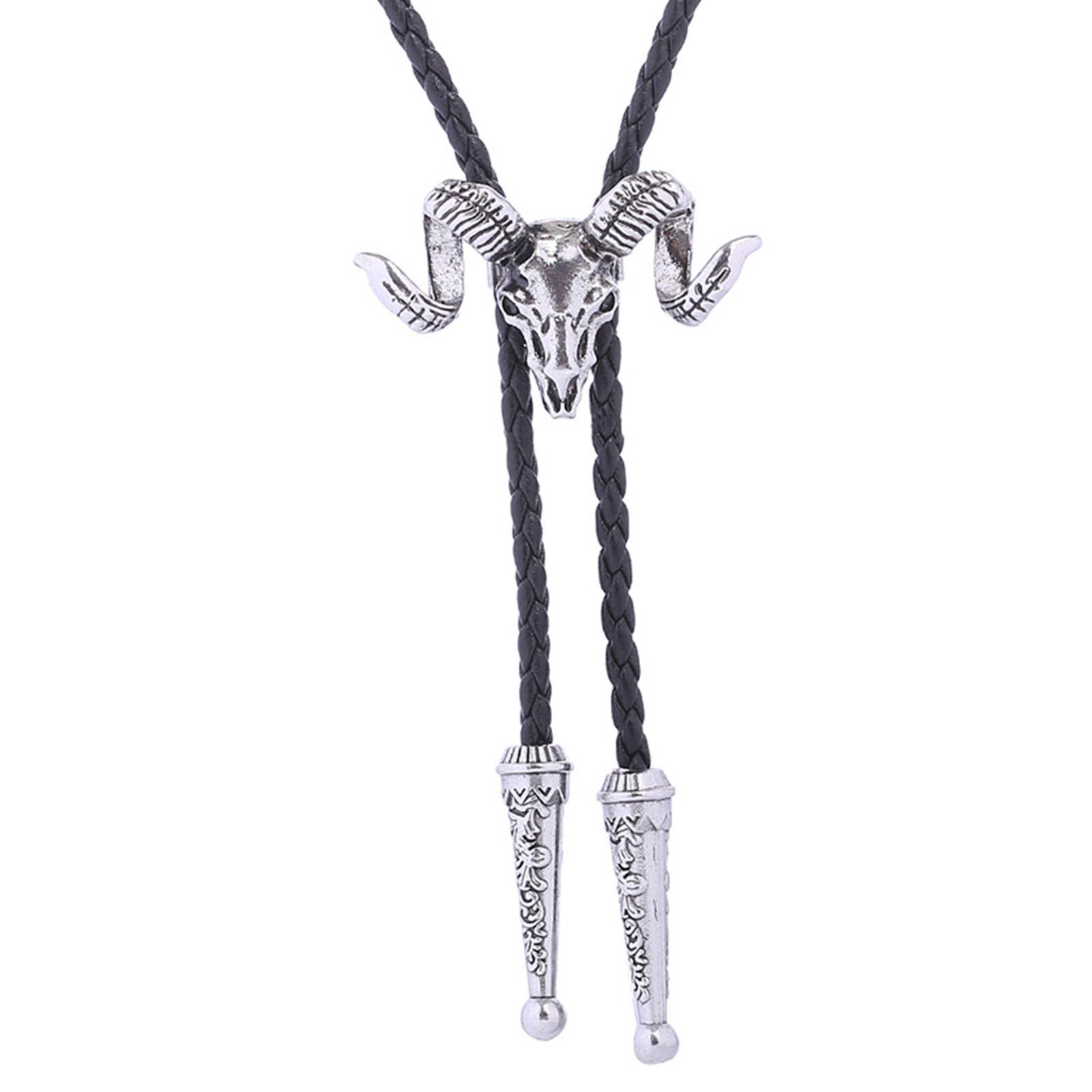 Delicate Bull Bolo Tie Buffalo Cowboy Necktie Western Bola-Tie Metal Bull Bolo Tie Buffalo Cowboy for Shirt Jeans 1