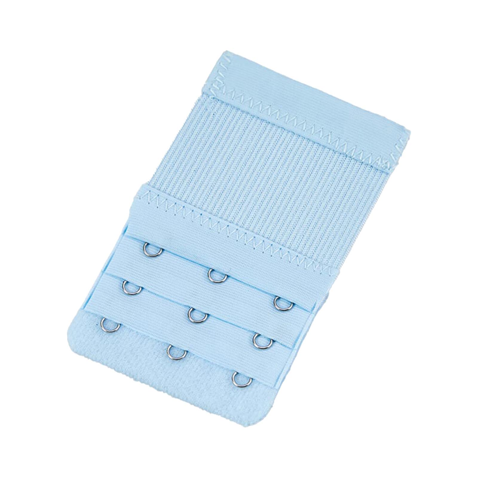 

Удлинитель для бюстгальтера, дышащий, 3 крючка, разноцветное регулируемое нижнее белье, сменное нижнее белье, пряжка для нижнего белья One Size светло-синий