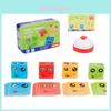 Colorful Wooden Face-changing Magic Cube Toy In Iron Box Children's Battle Toy
