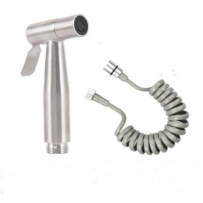 Grifo Pulverizador Bidet para Inodoro de Agua Fría Única de Baño Acero Inoxidable Ducha Bidet Montado en Pared Limpiador para Mujer