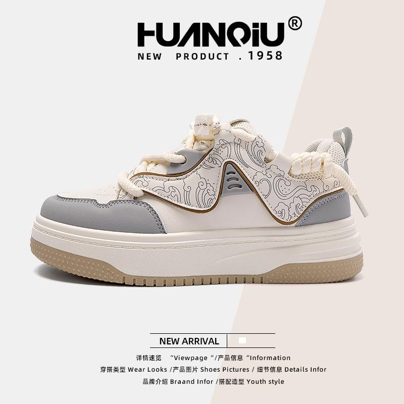 

Global women s shoes platform trend white shoes women s 2025 spring niche Hong Kong style low-top board shoes ZHQ-HY356 40