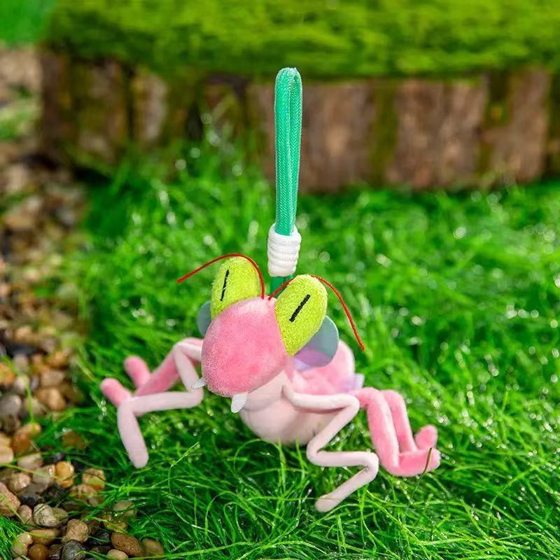 Insect Ugly-Cute Plush Keychain Cute Kawaii Mosquito Firefly Beetle Plushies Soft Stuffed Doll Bag Pendant Funny Birthday Gift