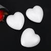 24Pcs White Solid Heart DIY Craft Wedding Decoration Valentine's Day Party Centerpiece Wedding Ornament Models