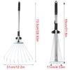 Telescopic Metal Rake Adjustable Garden Leaf Rake Camp Rake Expandable Metal