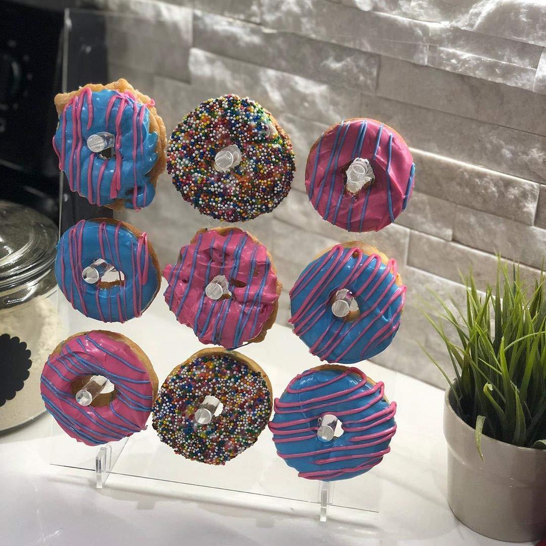 Acrylic Donut Holder Stand for Cakes and Parties - Transparent Wedding & Birthday Décor Donut Display Stand