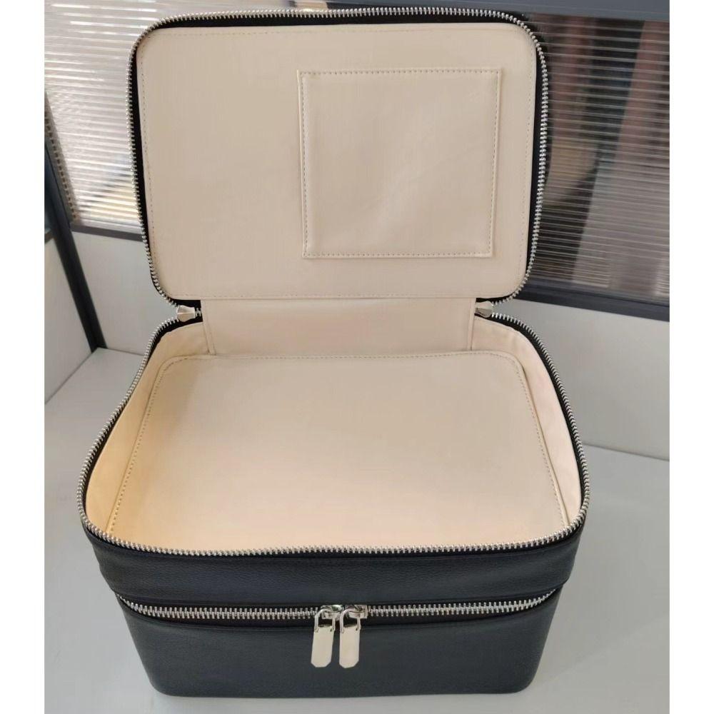 Storage Solution PU Material Cosmetic Bag Large Capacity Waterproof Toiletry Storage Aesthetic Pattern Travel Bag Travel