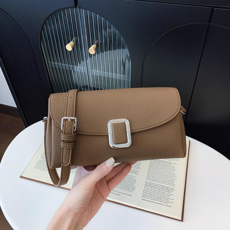 Niche design simple small square bag women's new high-end simple shoulder bag commuter messenger bag