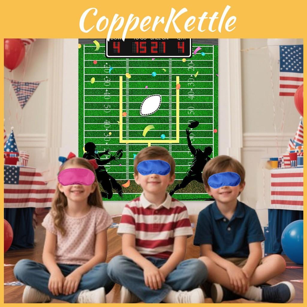 Poster Kids Celebration With Football Theme Sticker Set And Eye Mask